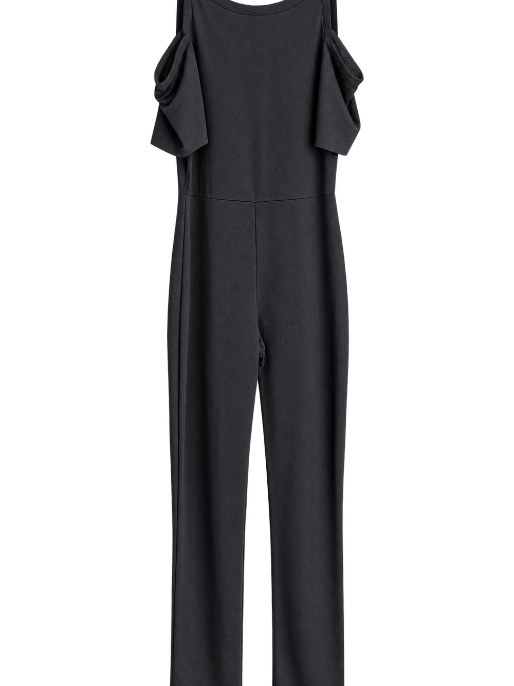 Boohoo Black Cold-Shoulder Jumpsuit